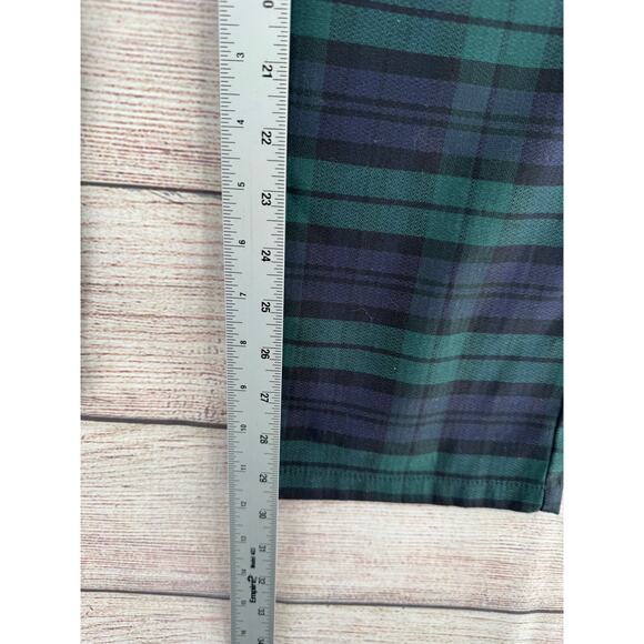 Volcom FroChickie High Rise Plaid Chino Pants Womens 29x30 Blue Green NEW - Picture 12 of 14